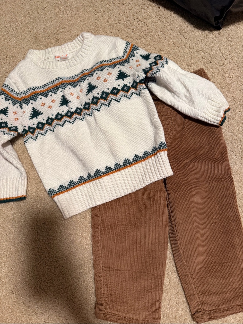 Cat & Jack toddler holiday outfit set